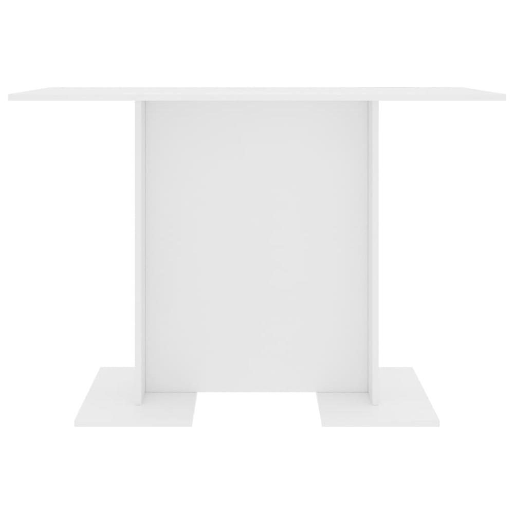 vidaXL Dining Table White 43.3"x23.6"x29.5" Chipboard, 800243. Picture 4