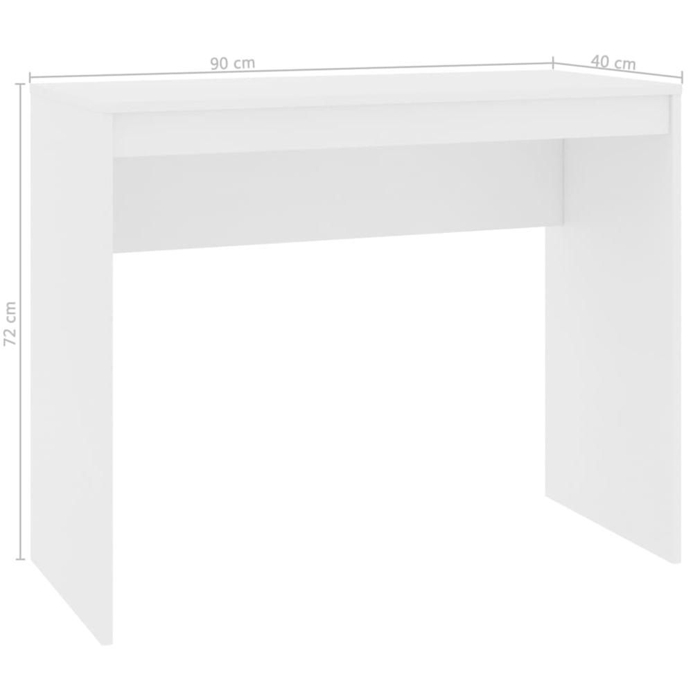vidaXL Desk White 35.4"x15.7"x28.3" Chipboard, 800378. Picture 6