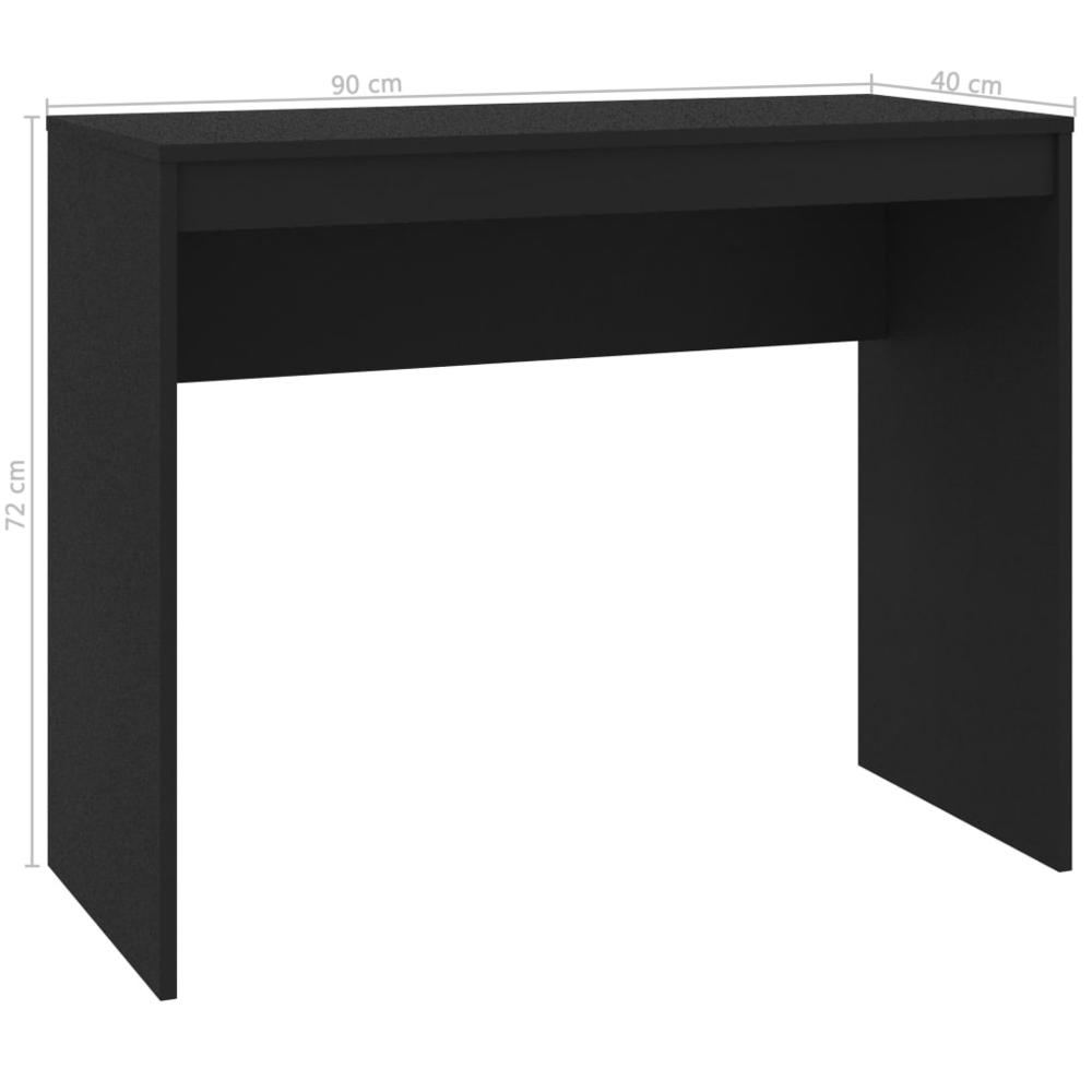 vidaXL Desk Black 35.4"x15.7"x28.3" Chipboard, 800379. Picture 2