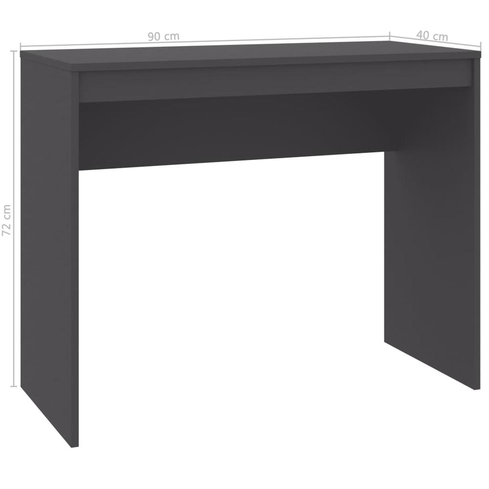 vidaXL Desk Gray 35.4"x15.7"x28.3" Chipboard, 800380. Picture 6