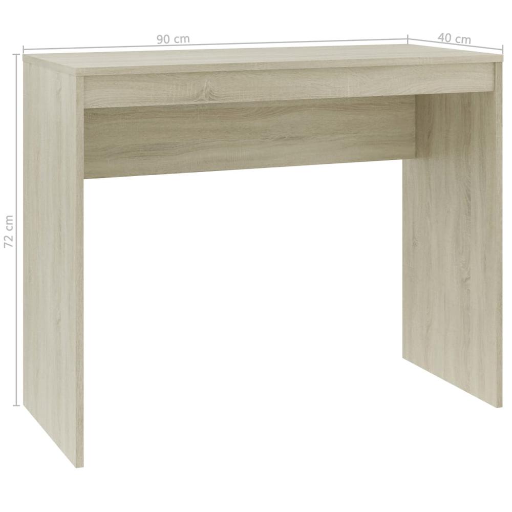 vidaXL Desk Sonoma Oak 35.4"x15.7"x28.3" Chipboard, 800381. Picture 6