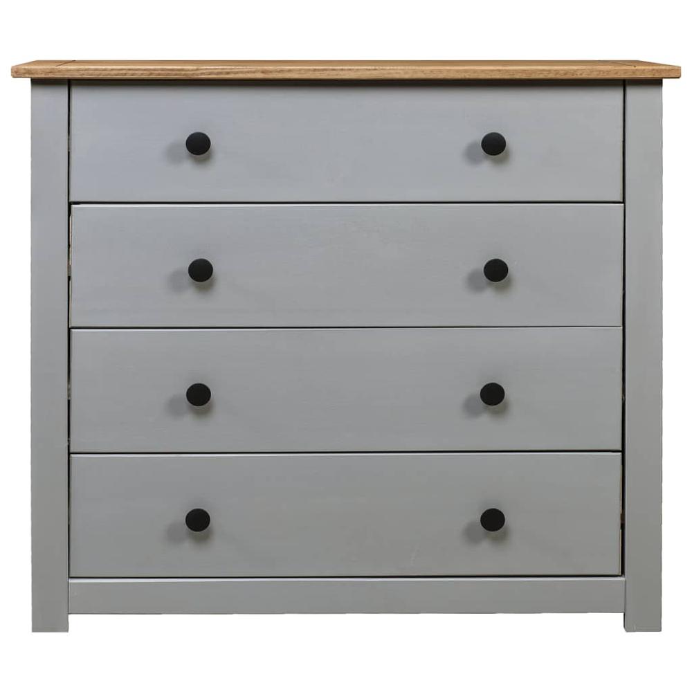 Side Cabinet Gray 31.5"x15.7"x28.7" Pine Panama Range. Picture 1