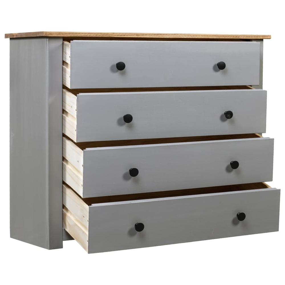 Side Cabinet Gray 31.5"x15.7"x28.7" Pine Panama Range. Picture 2
