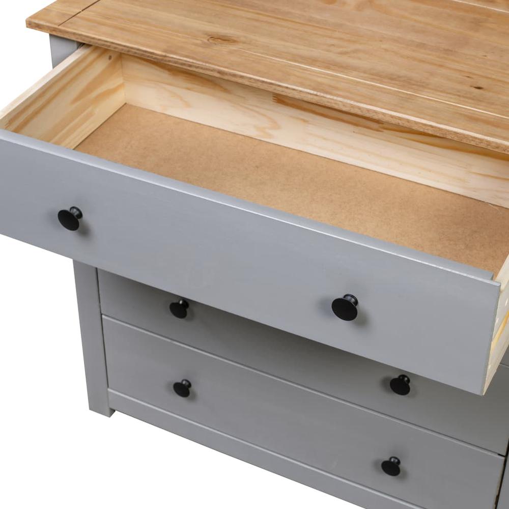 Side Cabinet Gray 31.5"x15.7"x28.7" Pine Panama Range. Picture 3
