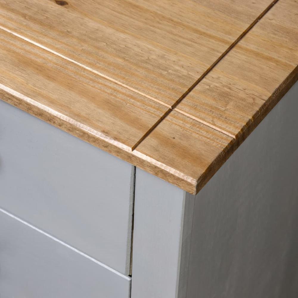 Side Cabinet Gray 31.5"x15.7"x28.7" Pine Panama Range. Picture 4