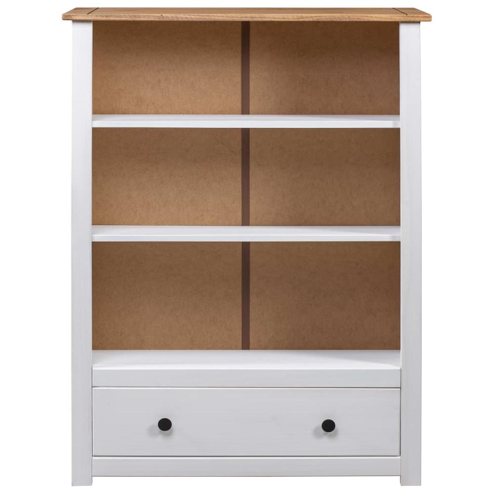 Bookcase White 31.5"x13.8"x43.3" Solid Pine Wood Panama Range. Picture 2