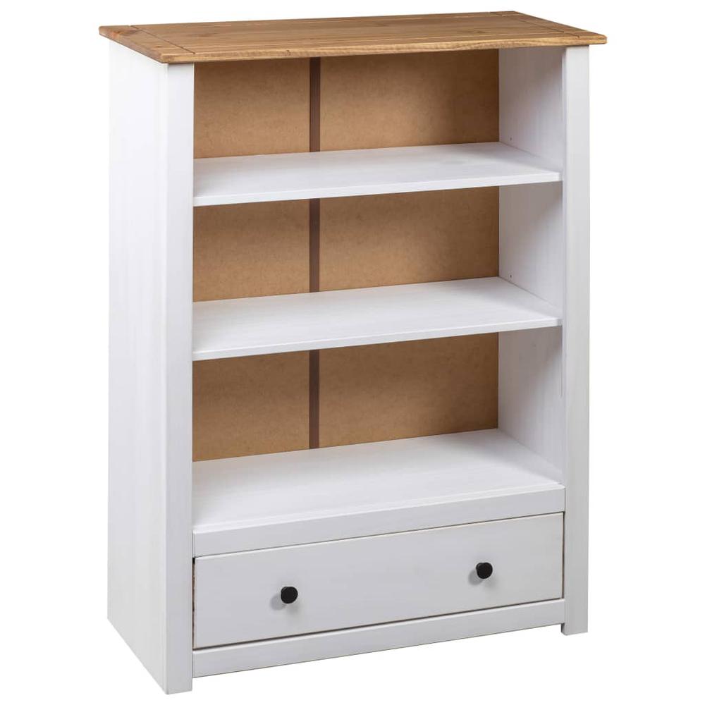 Bookcase White 31.5"x13.8"x43.3" Solid Pine Wood Panama Range. Picture 3