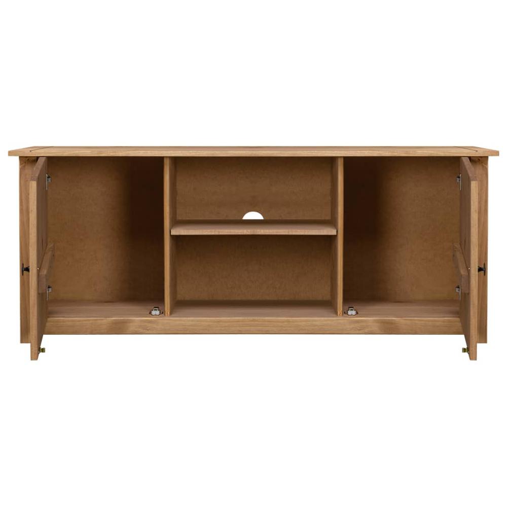 vidaXL TV Cabinet 47.2"x15.7"x19.7" Solid Pine Wood Panama Range, 282670. Picture 5