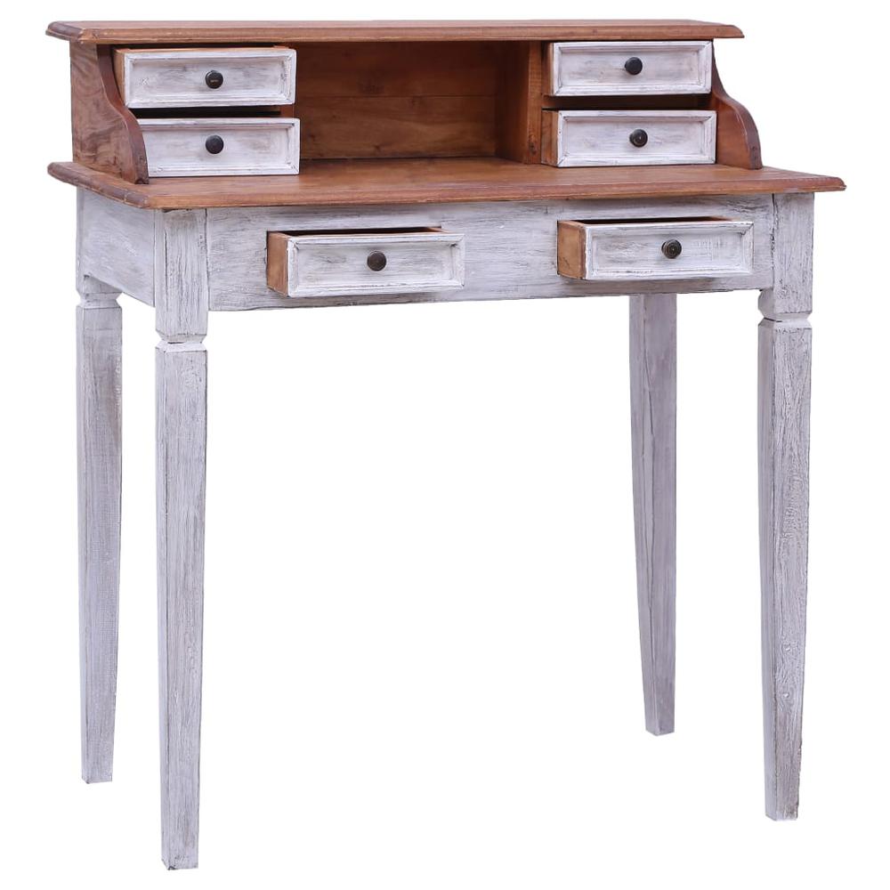 Writing Desk with Drawers 35.4"x19.7"x39.8" Solid Reclaimed Wood. Picture 1