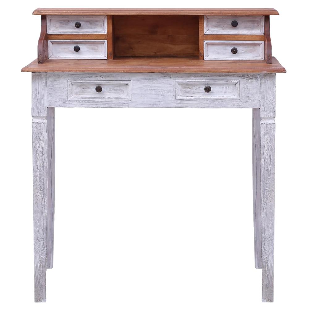 Writing Desk with Drawers 35.4"x19.7"x39.8" Solid Reclaimed Wood. Picture 2