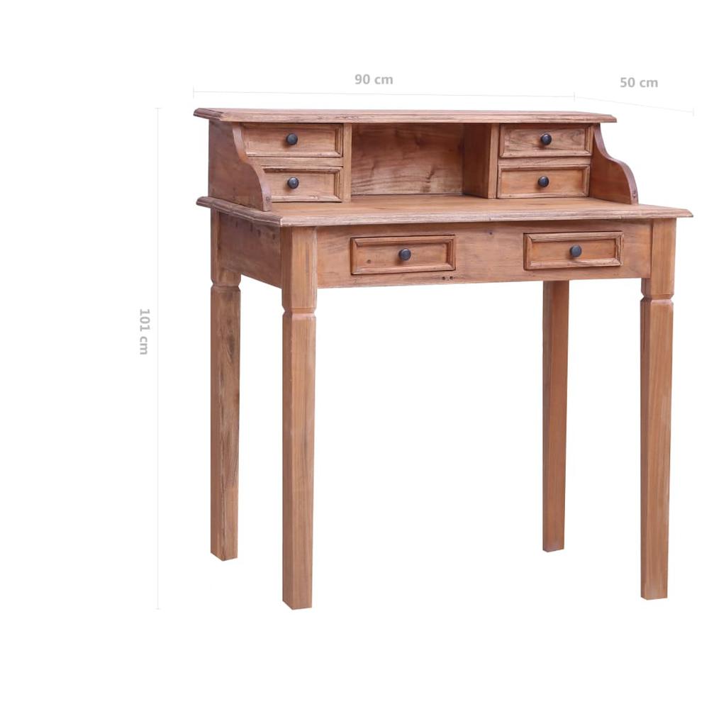 Writing Desk with Drawers 35.4"x19.7"x39.8" Solid Reclaimed Wood. Picture 8