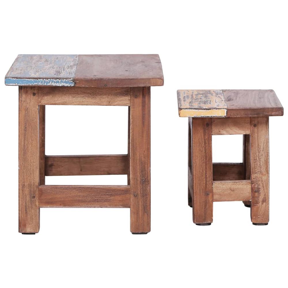 Nesting Tables 2 pcs Solid Reclaimed Wood. Picture 1
