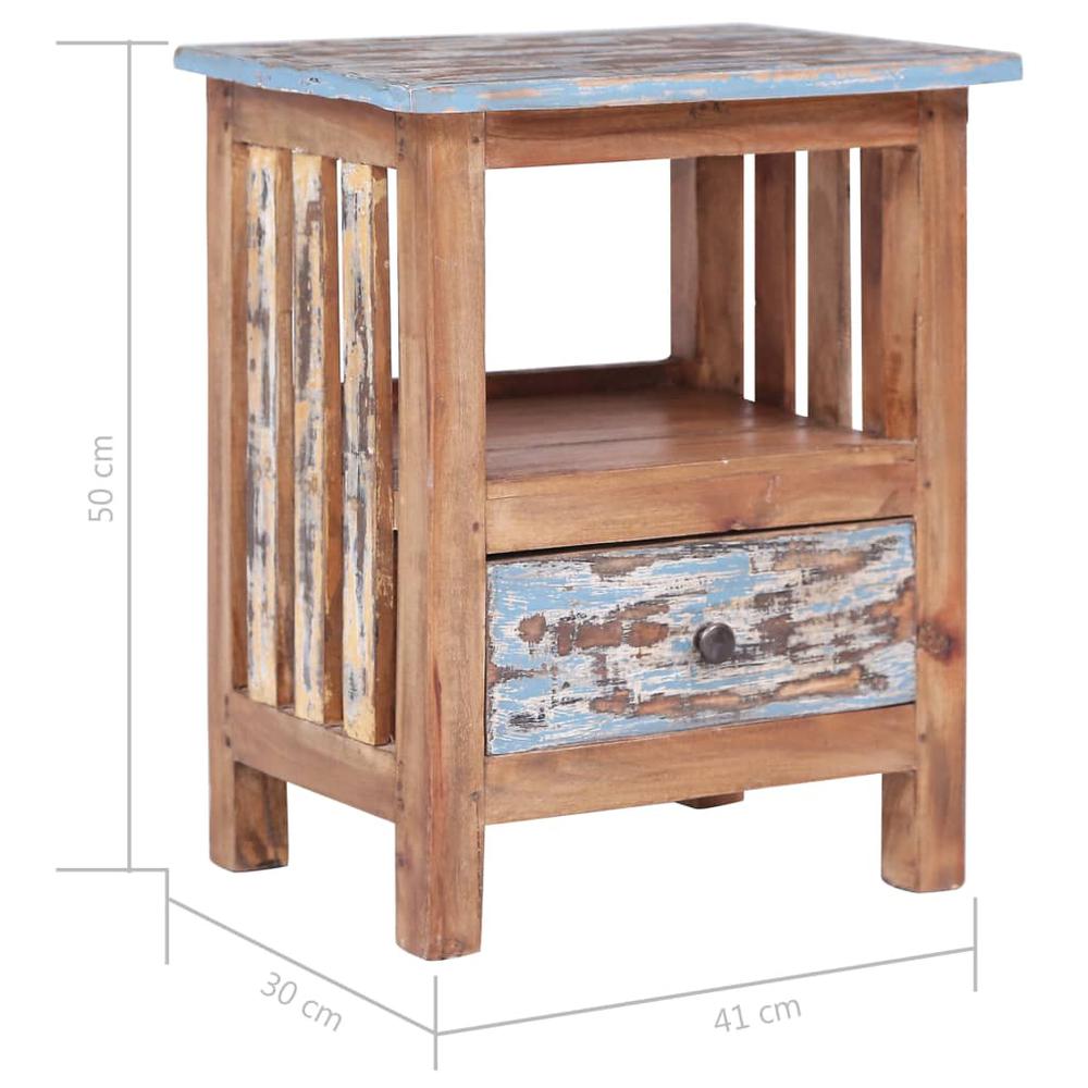 Bedside Cabinet 16.1"x11.8"x19.7" Solid Reclaimed Wood. Picture 8