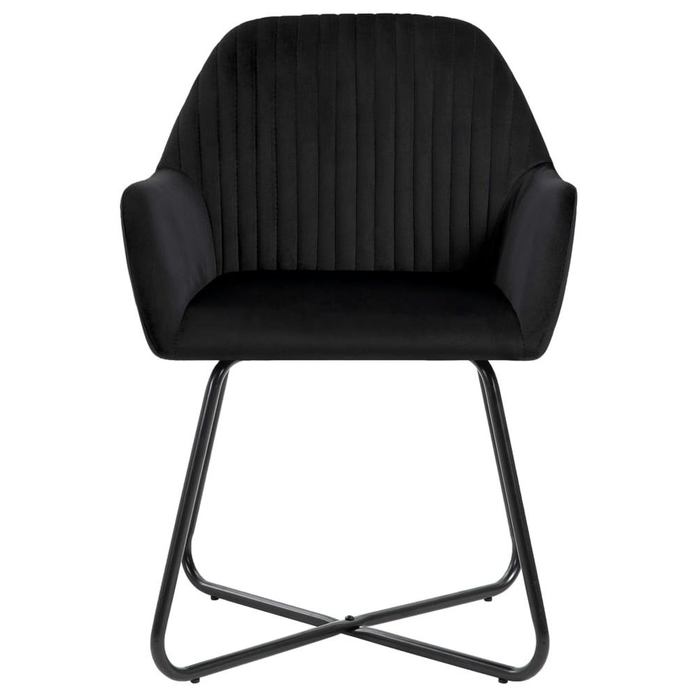 vidaXL Dining Chairs 4 pcs Black Velvet, 277011. Picture 4