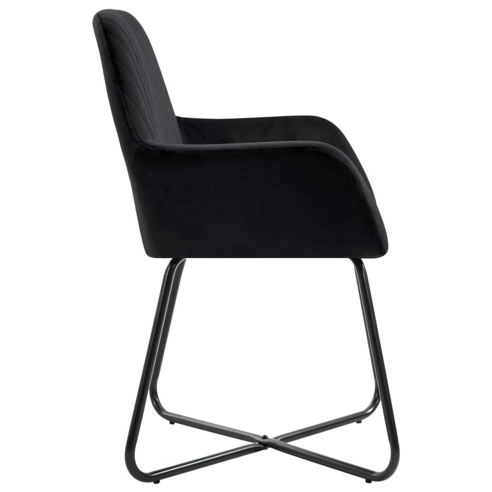 vidaXL Dining Chairs 4 pcs Black Velvet, 277011. Picture 5