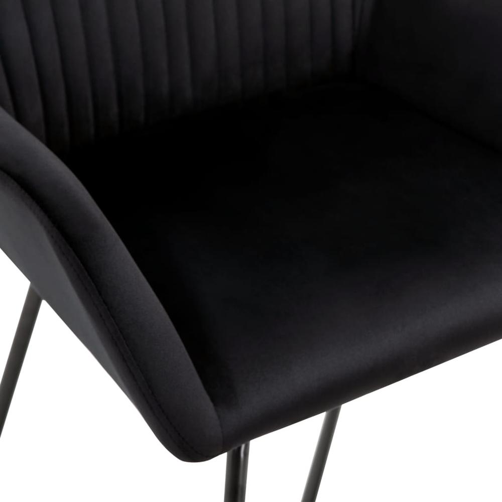 vidaXL Dining Chairs 4 pcs Black Velvet, 277011. Picture 7