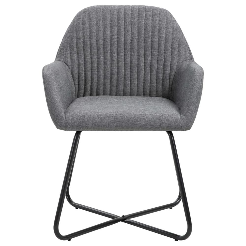 vidaXL Dining Chairs 6 pcs Dark Gray Fabric, 277097. Picture 4