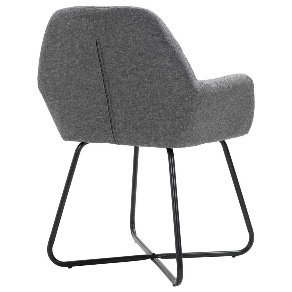 vidaXL Dining Chairs 6 pcs Dark Gray Fabric, 277097. Picture 6