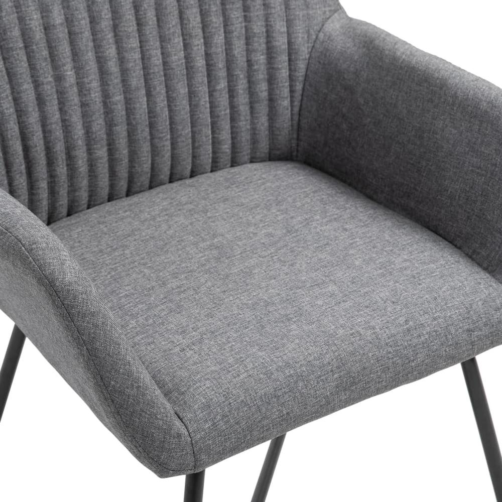 vidaXL Dining Chairs 6 pcs Dark Gray Fabric, 277097. Picture 7