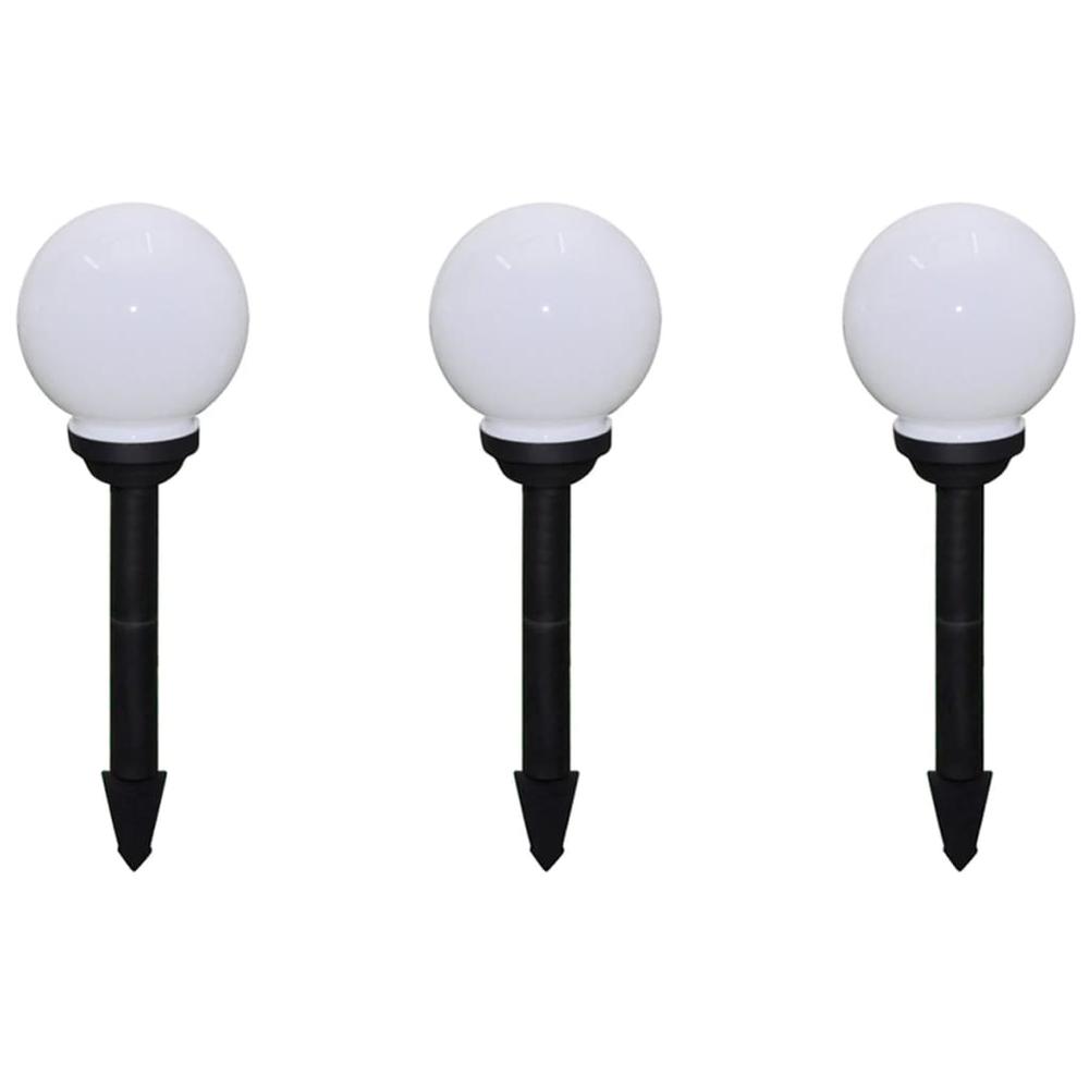 vidaXL Outdoor Pathway Lamps 6 pcs LED 7.9" with Ground Spike 7115. Picture 3
