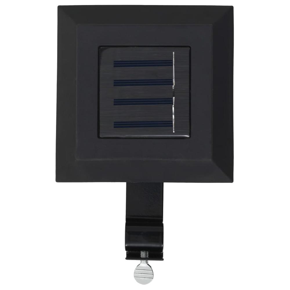 vidaXL Outdoor Solar Lamps 12 pcs LED Square 4.7" Black 7136. Picture 5