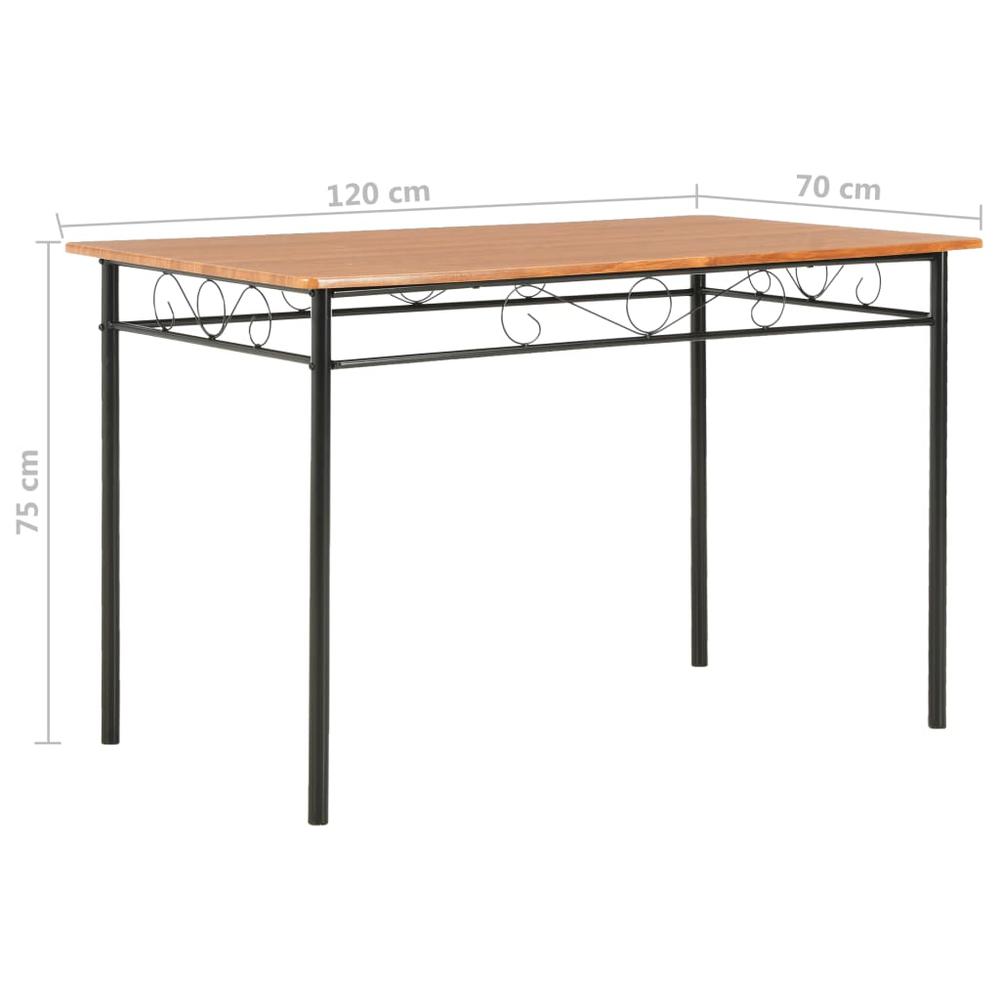 vidaXL Dining Table Brown 47.2"x27.6"x29.5" MDF 1402. Picture 8