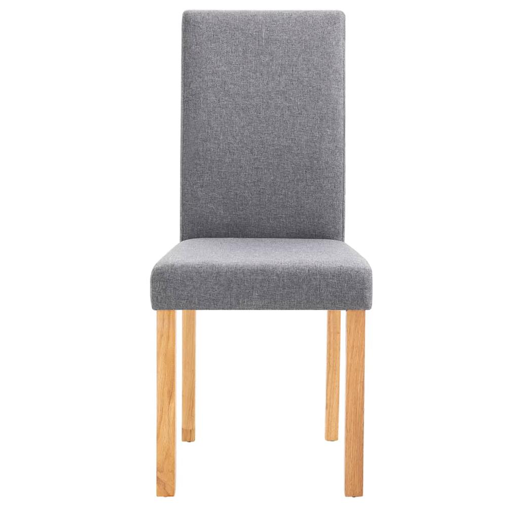 vidaXL Dining Chairs 6 pcs Light Gray Fabric, 277234. Picture 5