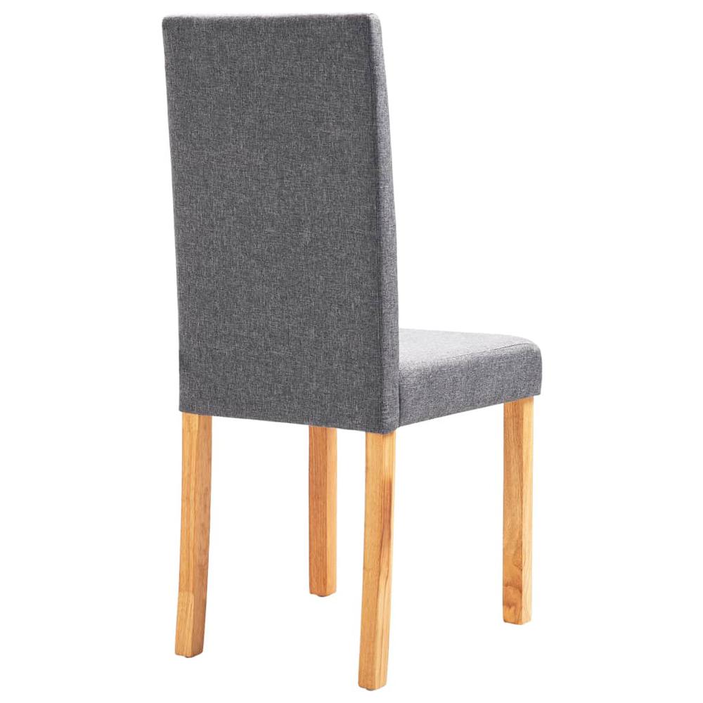 vidaXL Dining Chairs 6 pcs Light Gray Fabric, 277234. Picture 7