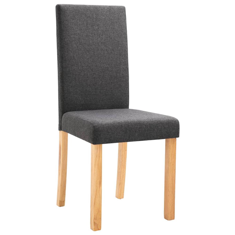 vidaXL Dining Chairs 6 pcs Dark Gray Fabric, 277235. Picture 4