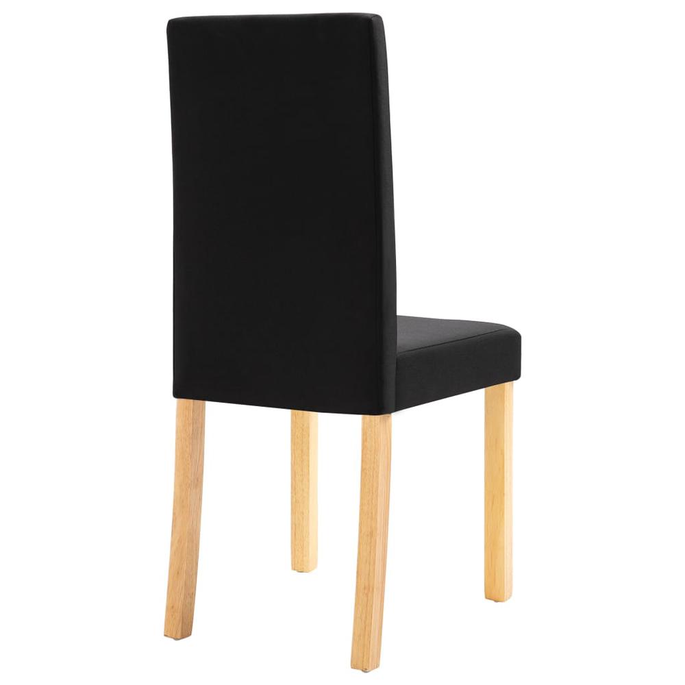 vidaXL Dining Chairs 6 pcs Black Fabric, 277240. Picture 7
