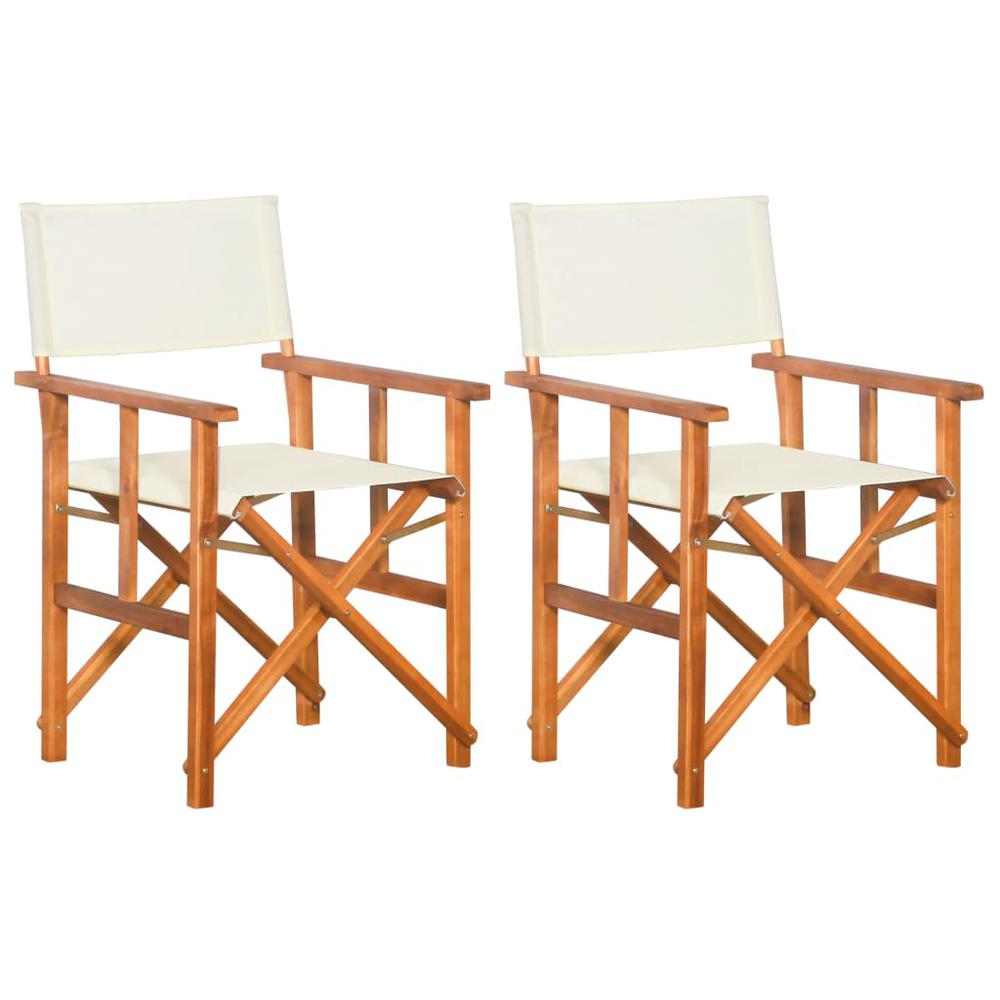 vidaXL Director's Chairs 2 pcs Solid Acacia Wood, 45946. Picture 1