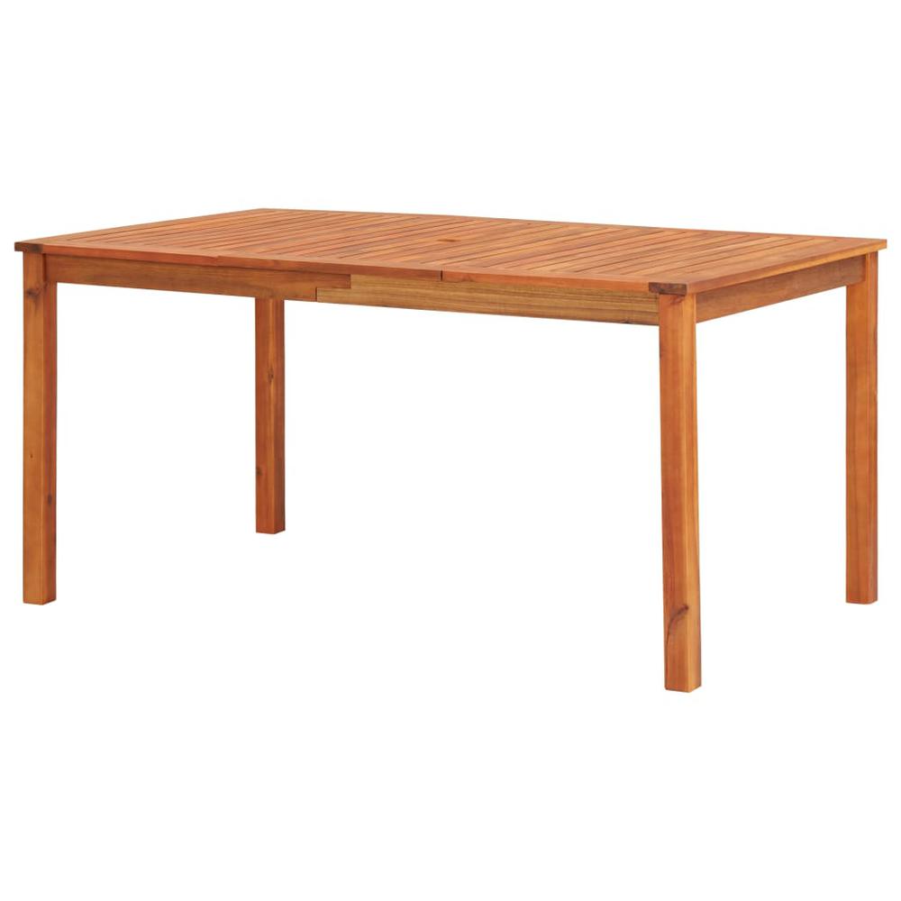 vidaXL Garden Table 59"x35.4"x29.1" Solid Acacia Wood, 45962. Picture 1