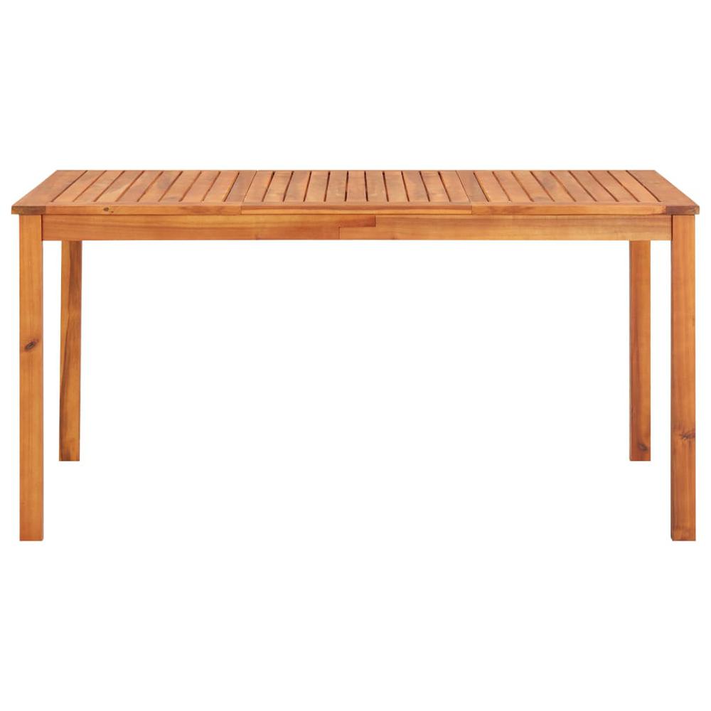 vidaXL Garden Table 59"x35.4"x29.1" Solid Acacia Wood, 45962. Picture 3