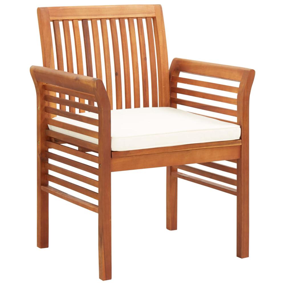vidaXL Garden Dining Chair with Cushion Solid Acacia Wood 5964. Picture 1
