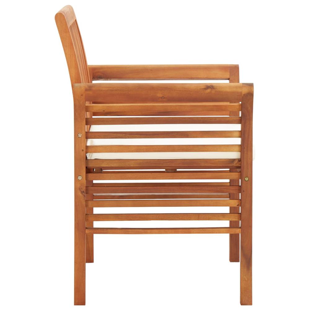 vidaXL Garden Dining Chair with Cushion Solid Acacia Wood 5964. Picture 3