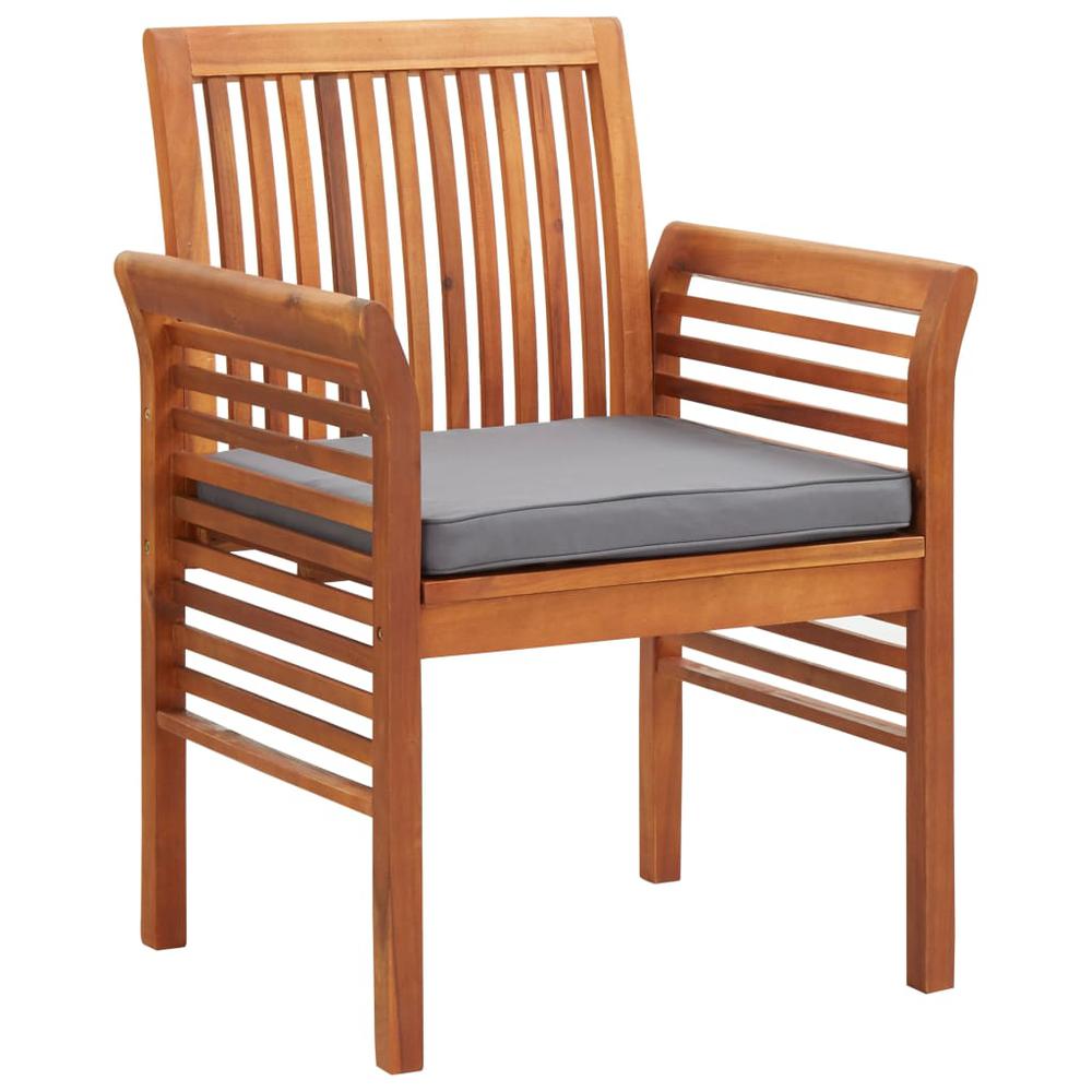 vidaXL Garden Dining Chair with Cushion Solid Acacia Wood 5969. Picture 1