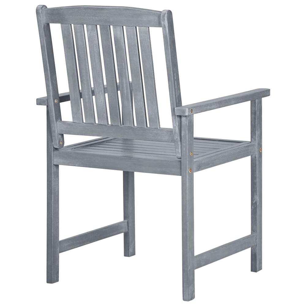 vidaXL Garden Chairs 2 pcs Gray Solid Acacia Wood, 45944. Picture 5