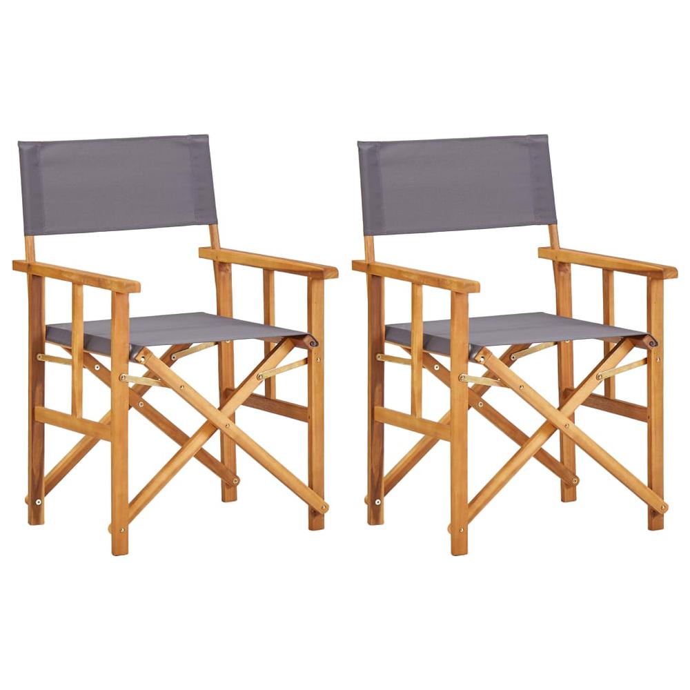 vidaXL Director's Chairs 2 pcs Solid Acacia Wood, 45947. Picture 1