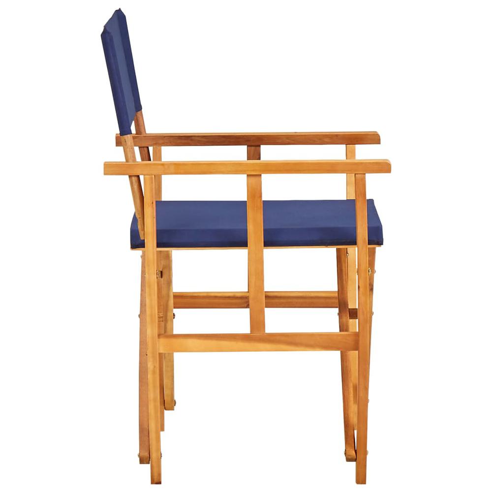 vidaXL Director's Chairs 2 pcs Solid Acacia Wood Blue, 45948. Picture 4