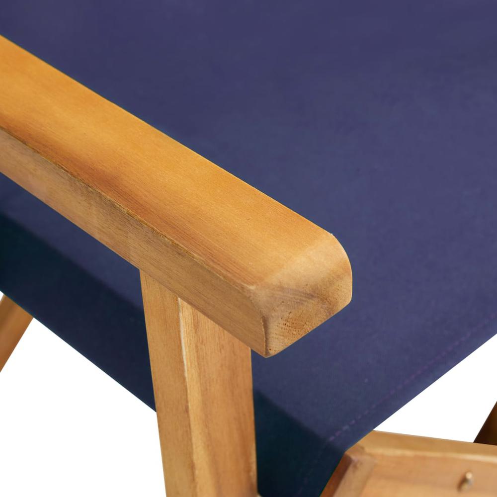vidaXL Director's Chairs 2 pcs Solid Acacia Wood Blue, 45948. Picture 7