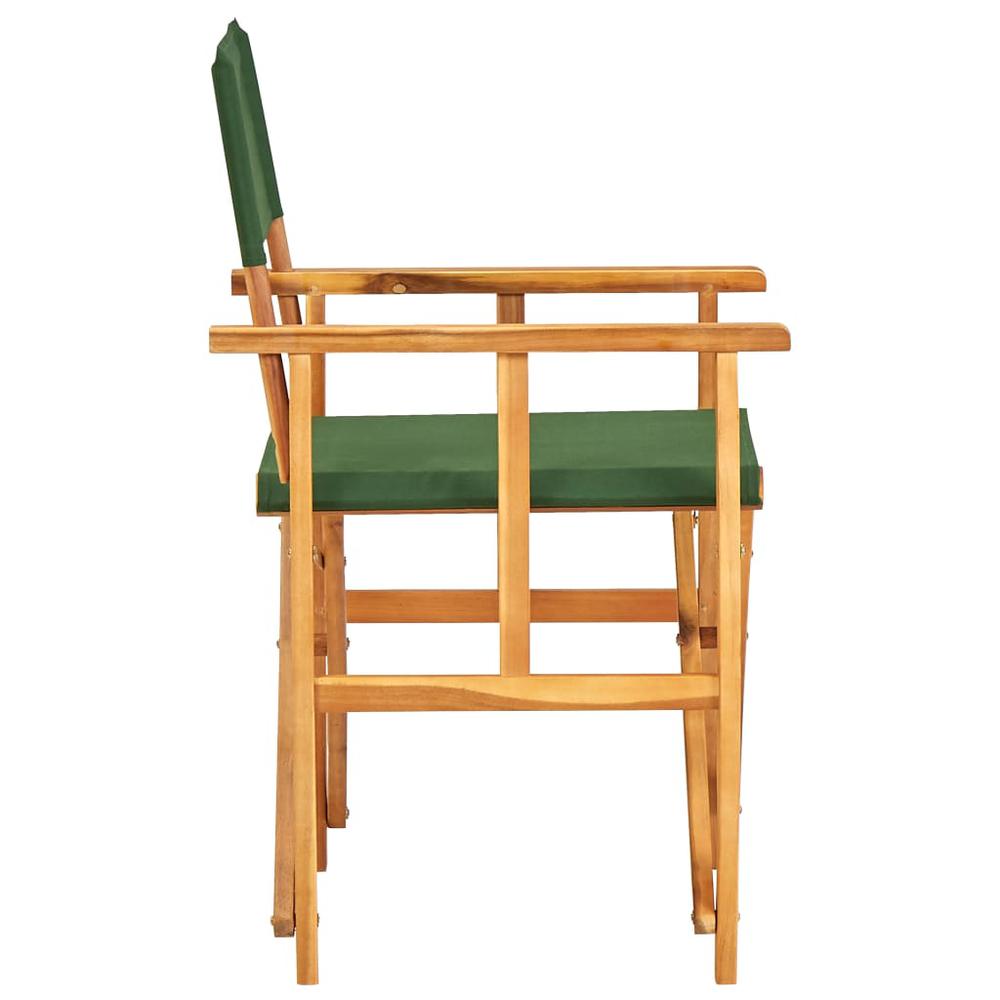 vidaXL Director's Chairs 2 pcs Solid Acacia Wood Green, 45949. Picture 4