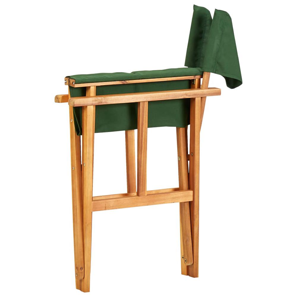 vidaXL Director's Chairs 2 pcs Solid Acacia Wood Green, 45949. Picture 6