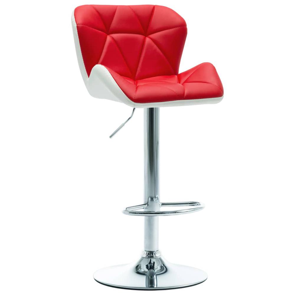 vidaXL Bar Stool Red Faux Leather, 249674. Picture 1