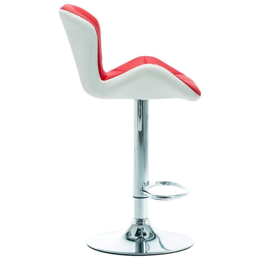 vidaXL Bar Stool Red Faux Leather, 249674. Picture 3