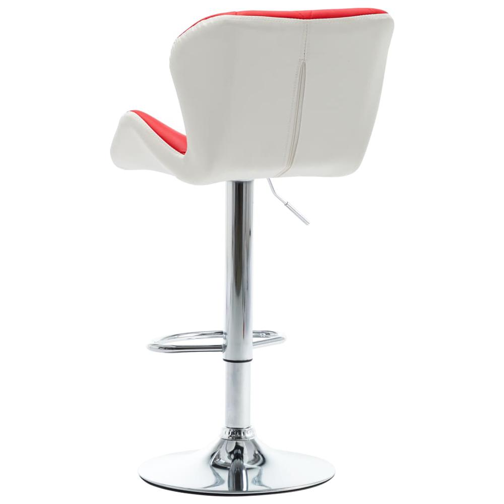 vidaXL Bar Stool Red Faux Leather, 249674. Picture 4