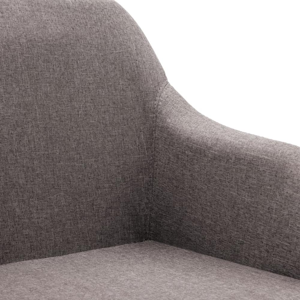 Swivel Dining Chairs 4 pcs Taupe Fabric. Picture 7