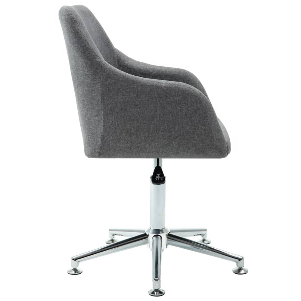 Swivel Office Chair Light Gray Fabric. Picture 2