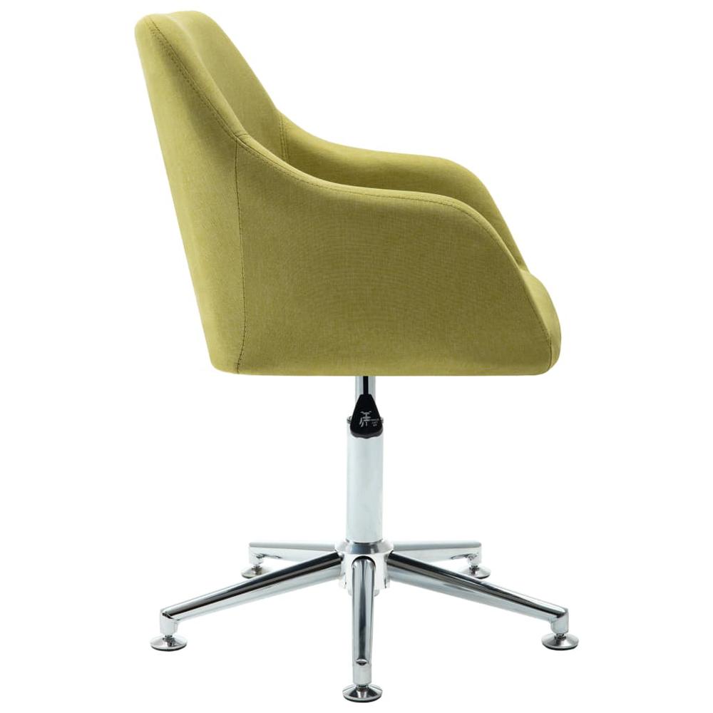 Swivel Office Chair Green Fabric. Picture 2