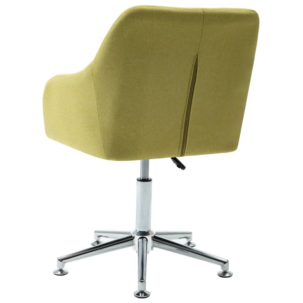 Swivel Office Chair Green Fabric. Picture 3