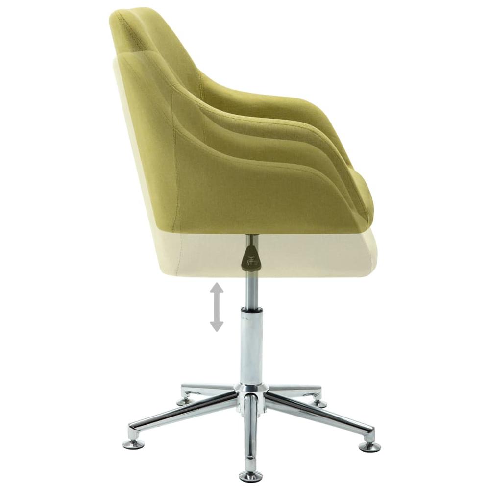 Swivel Office Chair Green Fabric. Picture 4